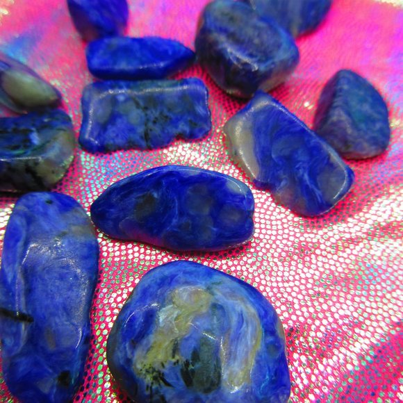 Russian Charoite Grid Set Semi Precious Gemstone - Picture 4 of 6